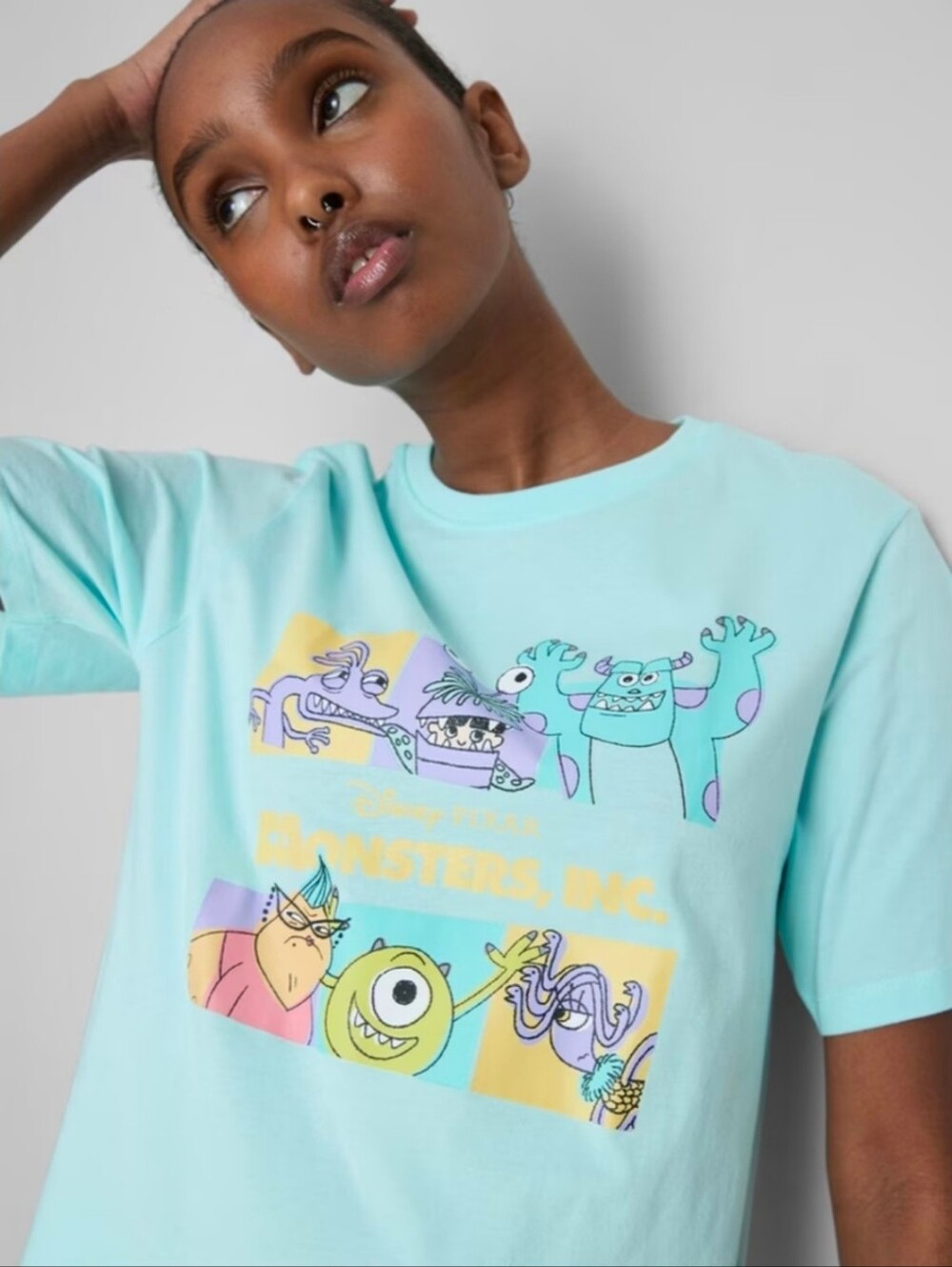 NWT Primark X Disney Monsters Inc. Pajama Set MED Blue - Picture 3 of 9